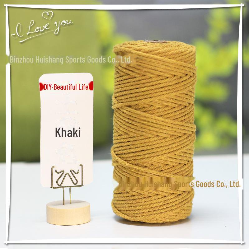 3 mm, 4 mm, 5 mm farbiges geflochtenes Baumwollseil für selbstgemachte und handgefertigte Wandteppiche, Geschenkdekoration, Hüte