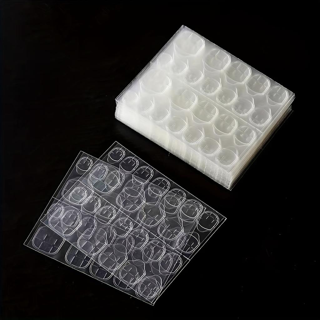 120/240PCS of double-sided jelly adhesive high-viscosity false nail stickers, transparent short waterproof press-type nail art, ultra-thin