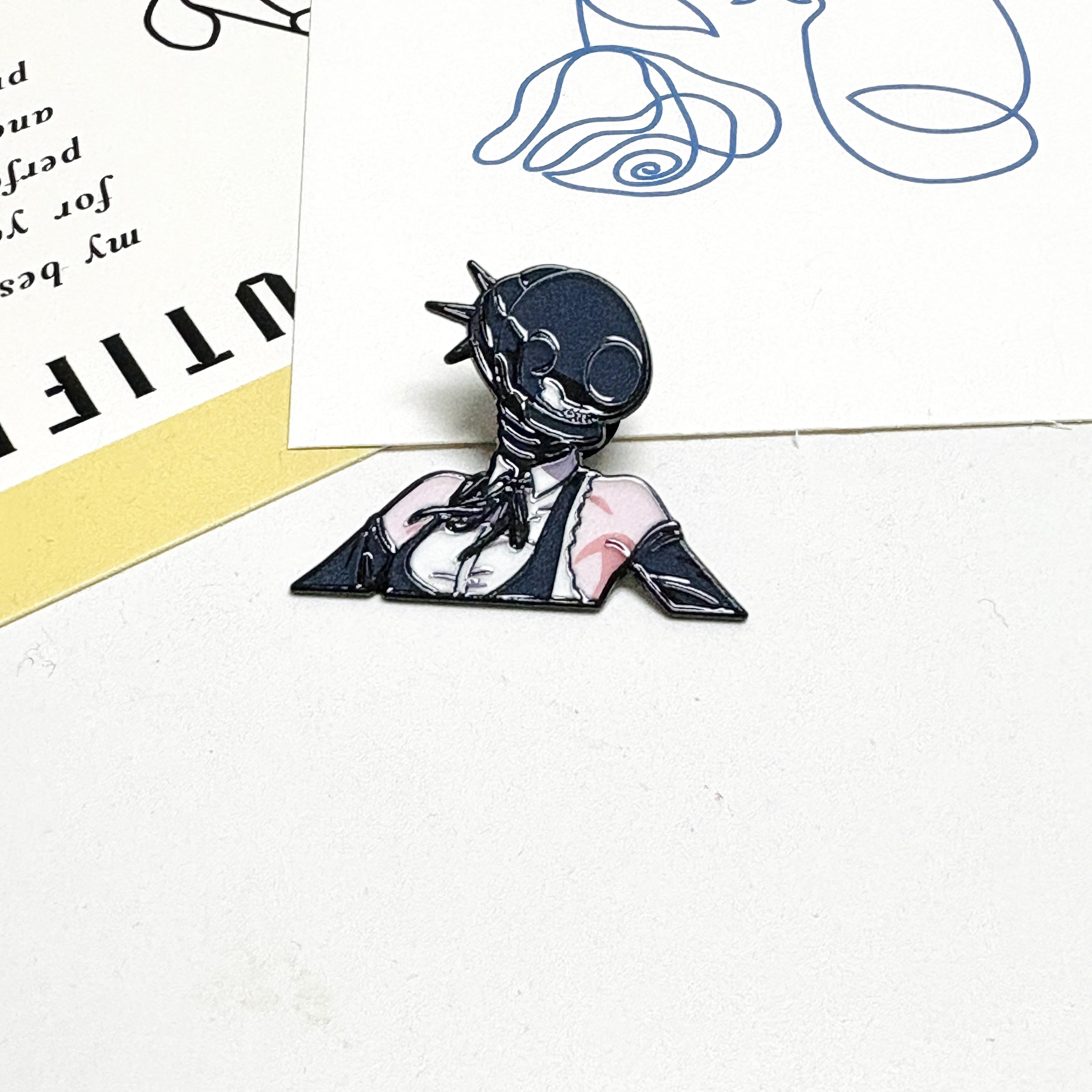 Animation Character Porcelain-Coated Brooch Badge for Women and Men, Animation Design Ornamental Pin, Punk Attachment, Present for Friends