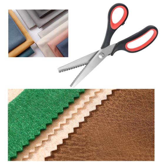 Stainless Steel Pinking Scissors Multipurpose Tailor Scissors Professional DIY Fabric Cutting Handheld Dressmaking Shears