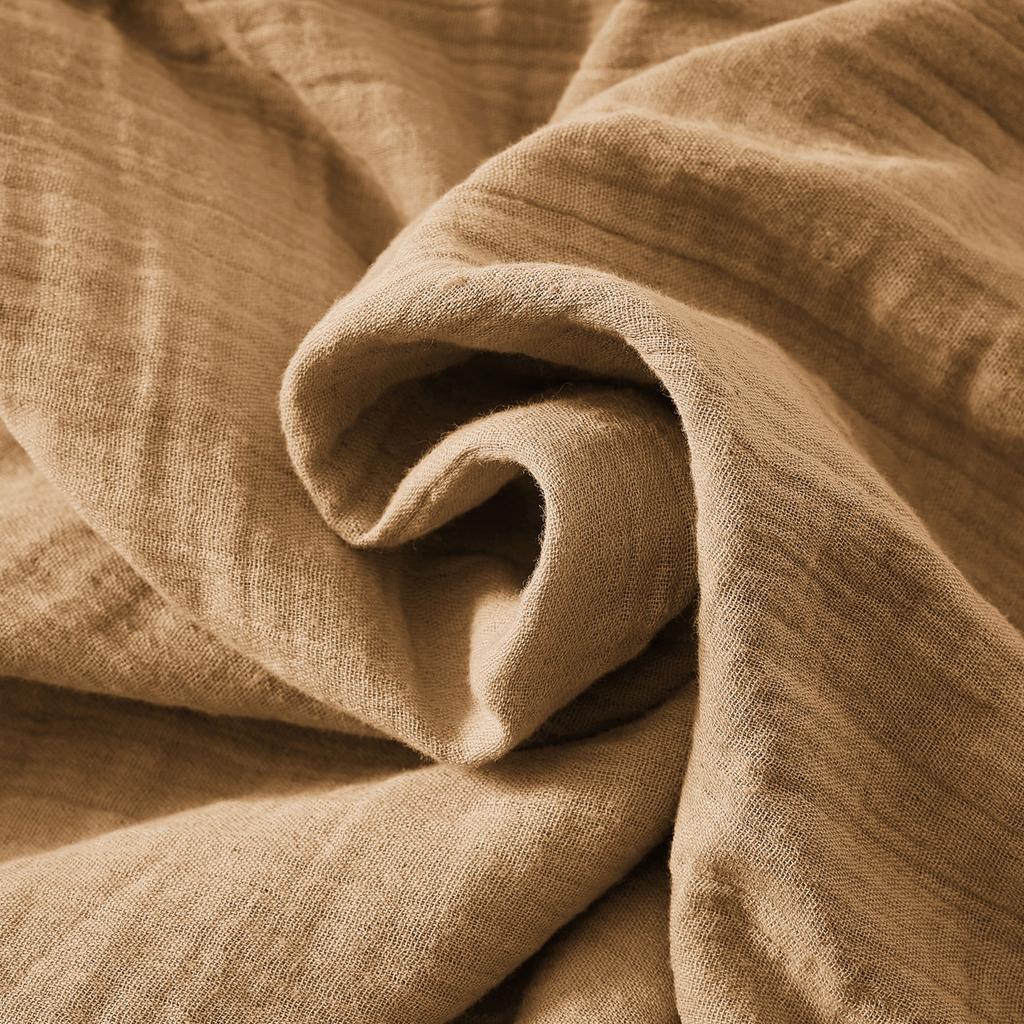 Duvet Cover 200x200 Cm In Camel Cotton Gauze