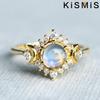 Fashion Woman Exquisite Simple Moon Ring Beautiful Generous Birthday Gift Party Jewelry Size 5-10