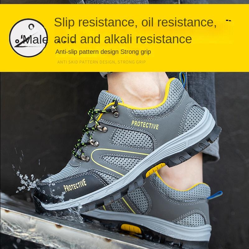 Arbeitsschuhe Herren High-Top Sicherheitsschuhe Bruchsicher und Durchstichfest Atmungsaktive Arbeitsschuhe Schutzschuhe