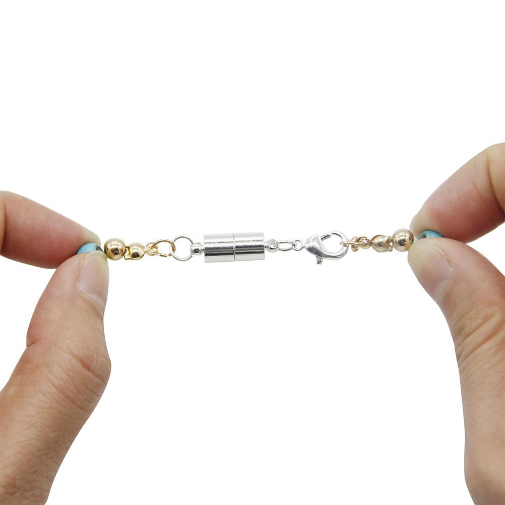 10 Pcs lot DIY Jewelry Findings Metal Strong Magnetic Clasps With Lobster Clasp For Necklaces Bracelets