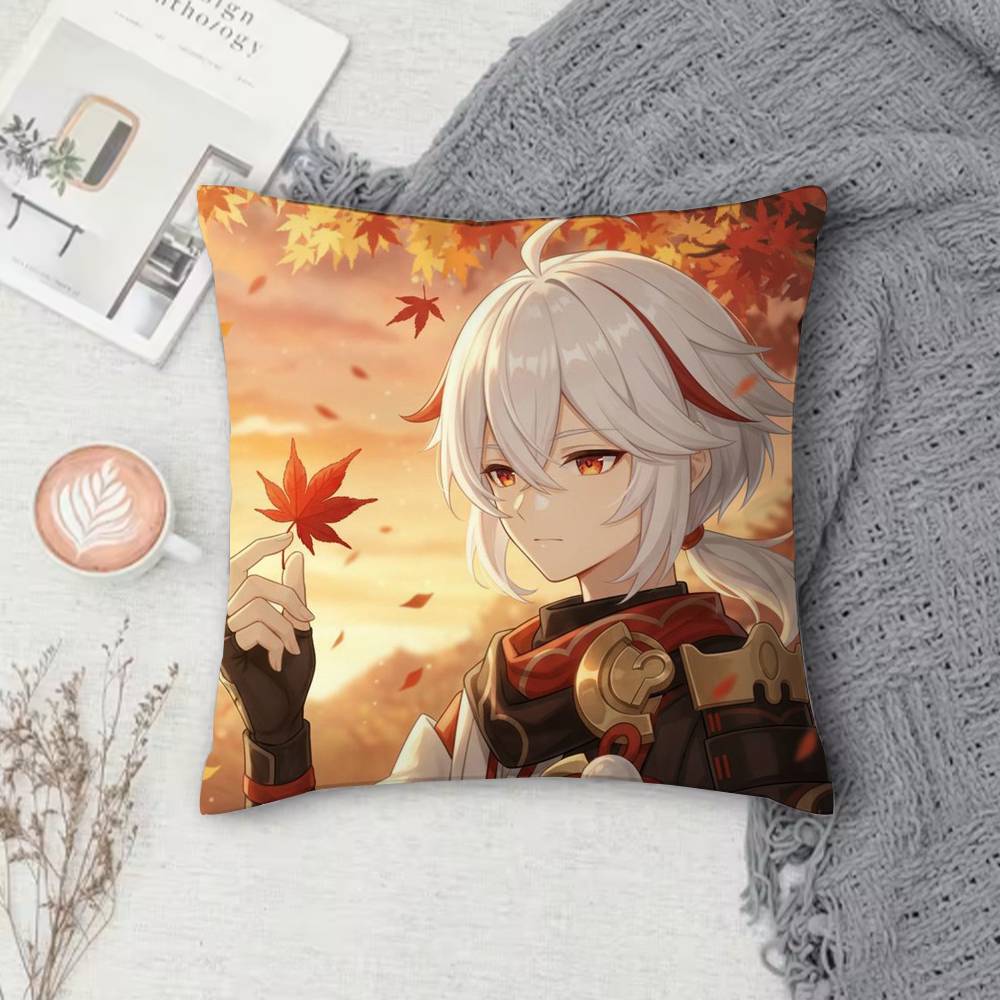 

GGenshin IImpact Doublesided Printed Square Pillow Cover Decorative Cushion Cover for Sofa Bedroom Bedside 30X30cm