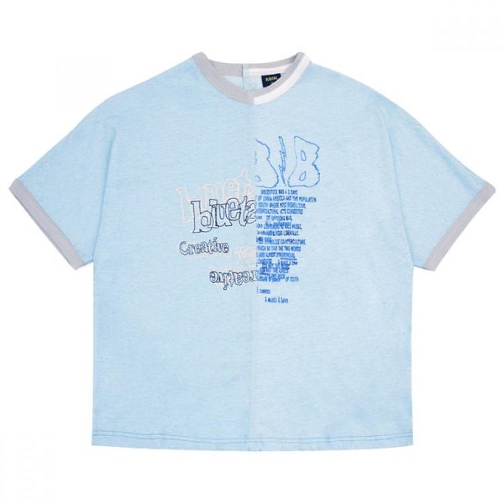 

BlueTail Semi V Neck Sky Blue T shirT azb4Ts04sb sky blue/175