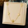 Gold Sun Moon Star Jewelry Set with Crystal Necklace and Earrings for Women