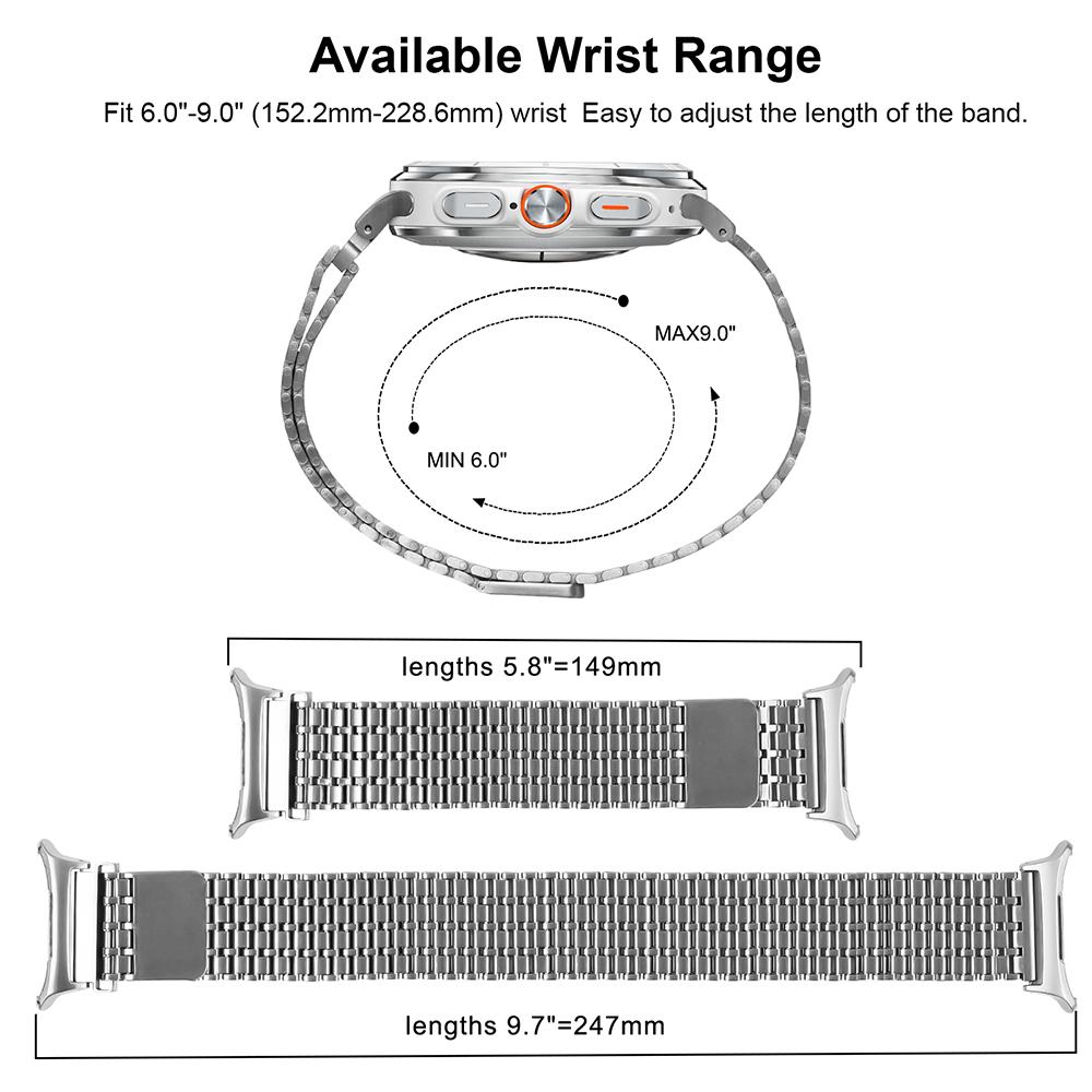 Stainless Steel Strap for Samsung Galaxy Ultra Watch 47mm Bands Man Correa Magnetic Bracelet for Galaxy Watch Ultra 47 Mm Metal