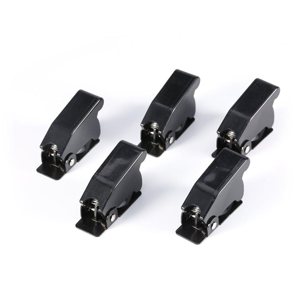 5PCS Safety Switch Cover Car Truck Automotive Toggle Rocker Switch Guard Plastic Shell Metal Spring Safety Switch Cover 12mm Mounting Dimensions