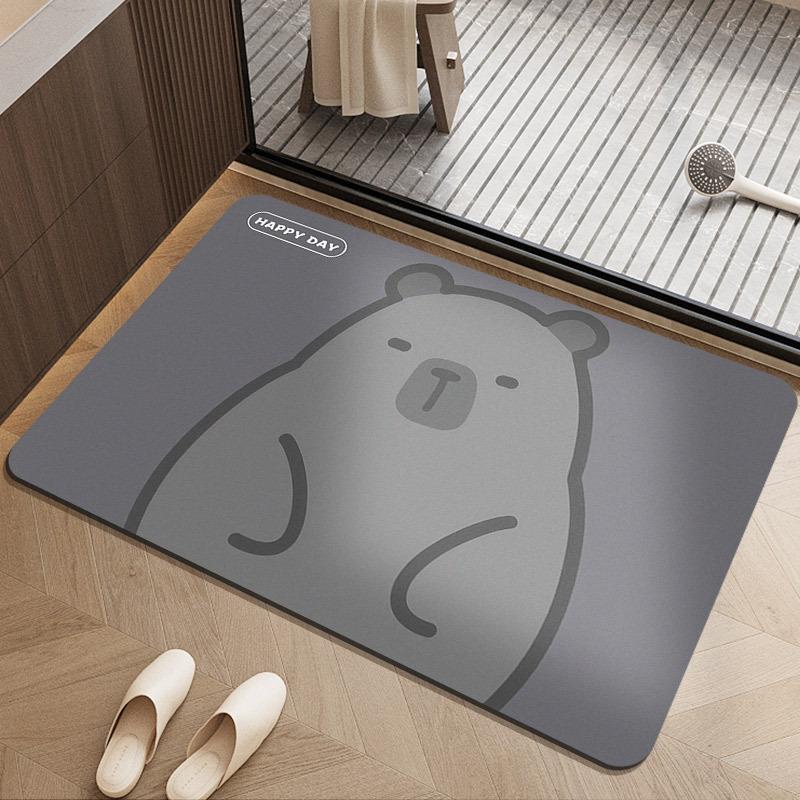 Bathroom Absorbent Floor Mat Household Absorbent Anti Slip Foot Mat Bathroom Door Resistant To Dirt and Easy To Maintain