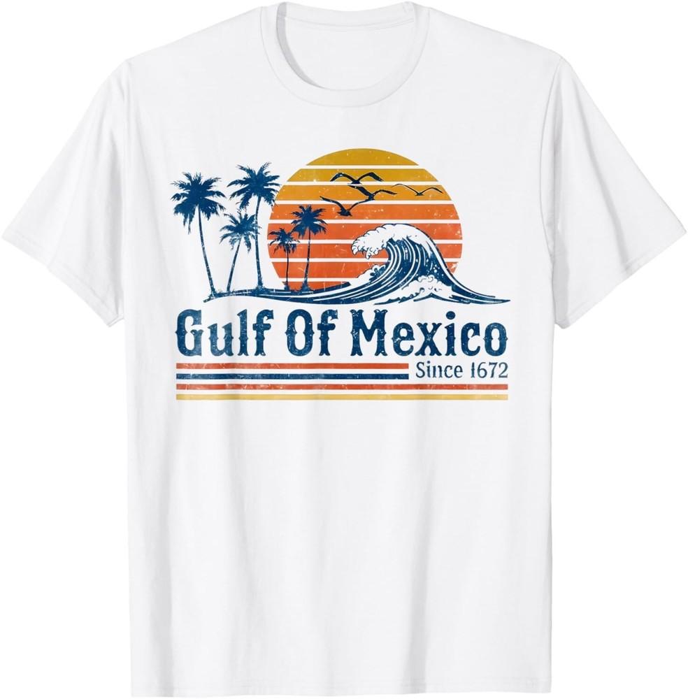 

Gulf of Mexico Since 1672 Retro Vintage Beach Unisex T-Shirt 4XL
