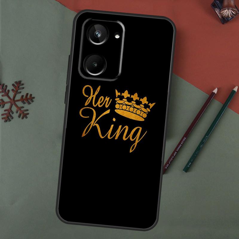König Königin Paar Liebhaber Hülle Für Realme C61 C53 C55 C33 C63 C51 C65 C67 C71 C75 11 12 13 14 15 Pro Plus GT6 GT7 Pro