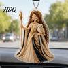 Double-sided Printed Ornaments 2D Flat Acrylic Christmas Ornaments Bead Embroidered Art Goddess