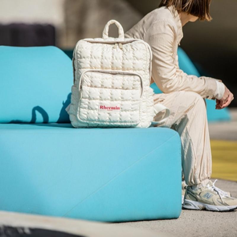 Rheemin Big Pocket Backpack   Cream Ivory   Biscuit