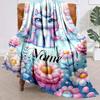 Beautiful Unicorn Customize Your Name Blanket Used For Chair Office Sofa Bed Camping Soft And Warm Giving Friends And Relatives Birthday Graduation