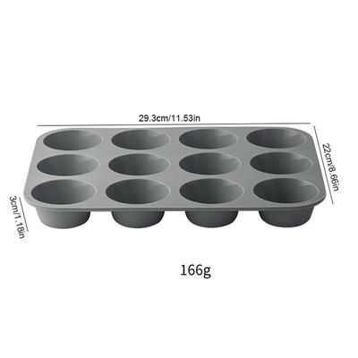 12 Löcher Silikon Backform zum Backen 3D Backgeschirr Schokolade Runde Kugelform Cupcake Form Kuchen DIY Muffin Küchenwerkzeug