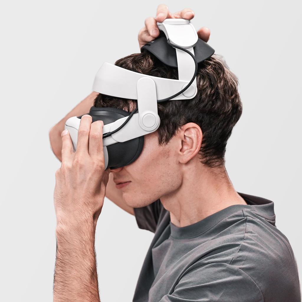 ANNAPRO A3 Max Kopfband für Meta Quest 20W Schnellladung Maximaler Komfort und Lange Kompatibel mit Quest Zubehör 3S/Quest 3, Laden, 10.800mAh Magnetisch,