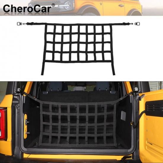 Rear Trunk Organizer Mesh Car Cargo Protect Net Kit for Ford Bronco + 4 Door