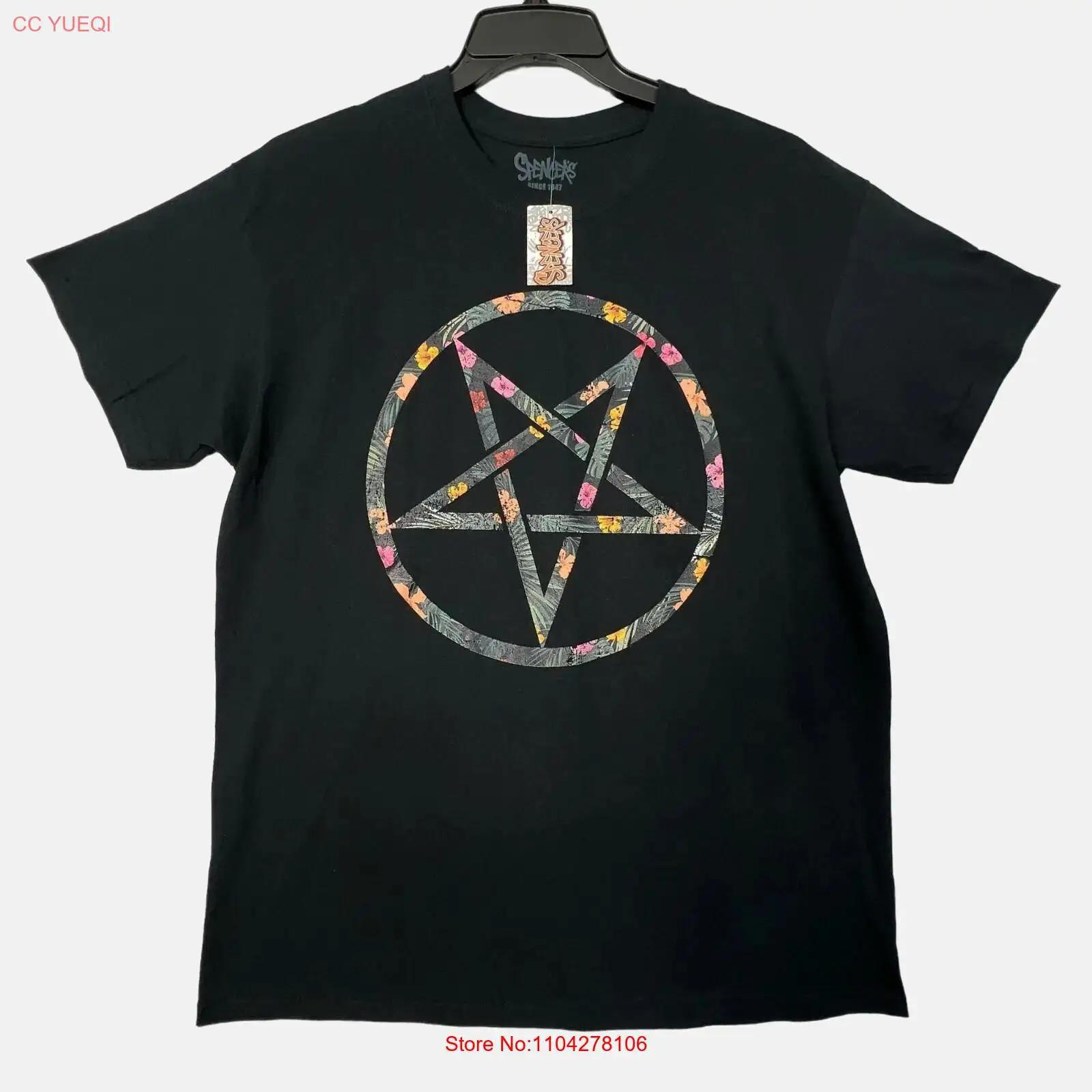 

Spencers Pentagram Star T Shirt Black Mens Large New Emo vintage Washed Versatile Slightly homme Casual Soft graphic Unisex 5XL різнокольоровий