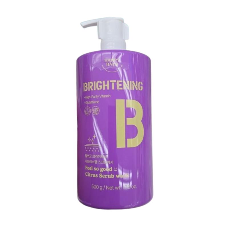 Happy Bath Feel So Good Citrus Scrub Body Wash 500g – Refreshing Citrus Body Cleanser, Smooth Skin Care, Daily Shower Use 500g