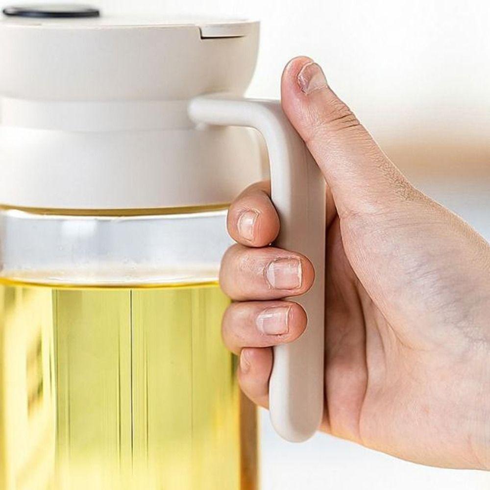 600ML Glass Oil Bottle Automatic Opening and Closing Large Capacity Cooking Oil Dispenser Leak-Proof Refillable Oil Dispenser