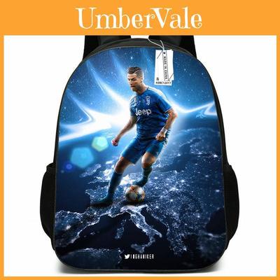 Cr7 Cartoon School Backpack Oxford Fabric Breathable Lightweight For Elementary Students Classroom