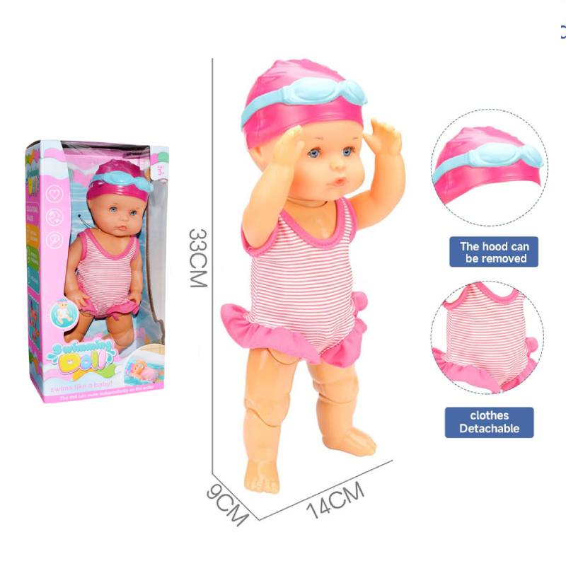 Baby Swimming Electric Doll Detachable Joint Waterproof Doll Battery Powered Cute Movable Toy Realistic Pool Dolls for Kids Gfit