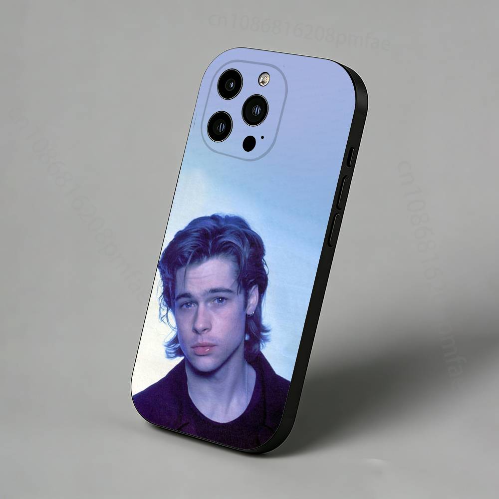 Actor B-Brad P-Pitt Slim Back Phone Case for iPhone 16,15,14,13,12,11 Pro,Max,Plus,X,XS,XR,SE,Mini Protective Cover