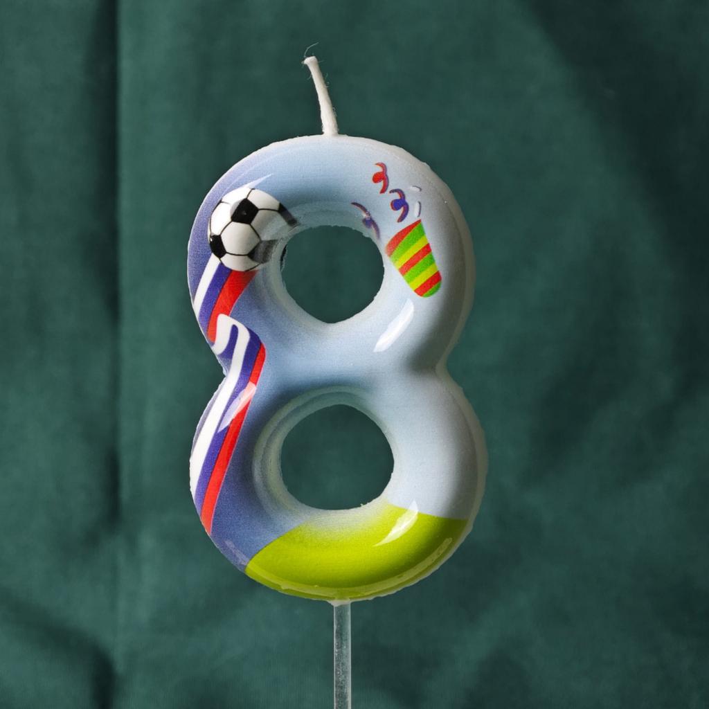 Football Themed Numbers 0-9 Candles Birthday Candles Cake Decorations