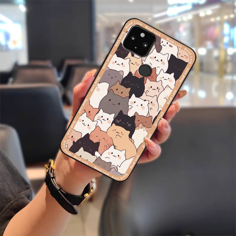 Anti-dust Full Wrap Phone Case For Google Pixel 4A 5G Protective Soft Case Fashion Design Cover Back Cover Cartoon TPU