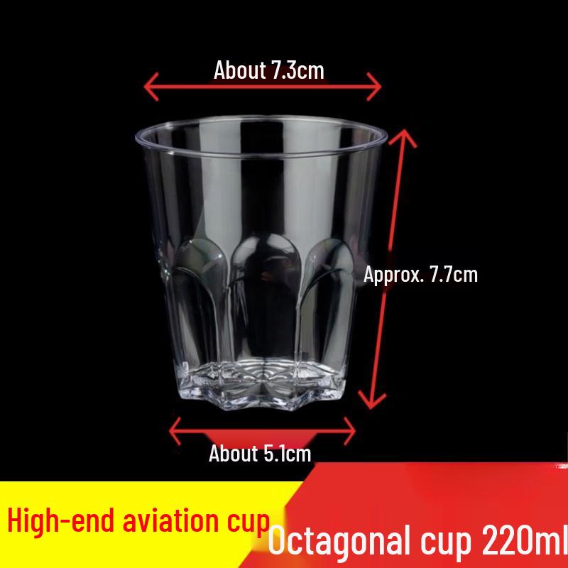 Disposable Hard Plastic Octagonal Cups