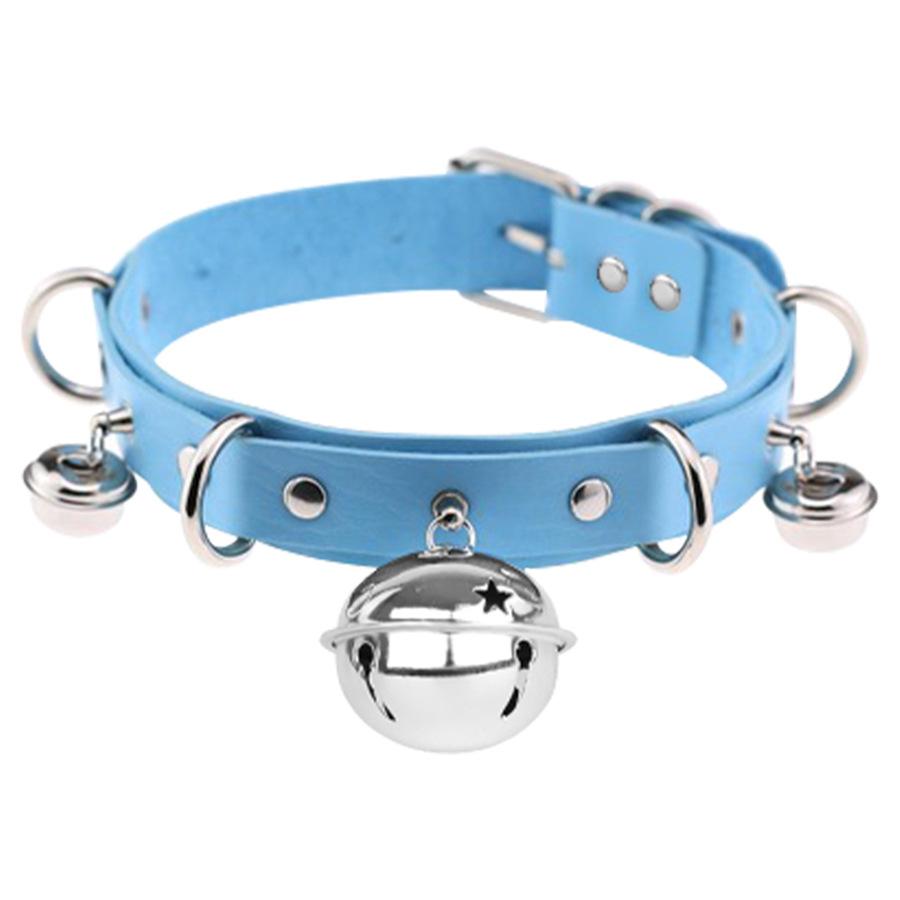 Cosplay Collar New Leather Bell Collar Role Play Exaggerated Neck