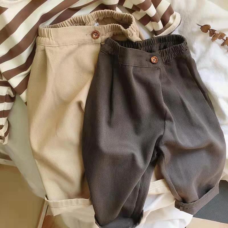 Spring Kids Harem Pants Solid Color Girls Loose Casual Pants Korean Version Thin Children Boys Trousers
