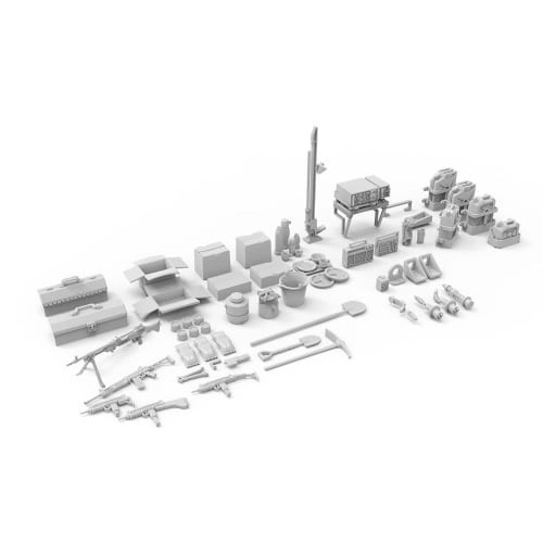 AK Interactive 1/35 Scale IDF Israeli Defense Force Small Arms & Accessory Parts Set Plastic Model Kit AK35006