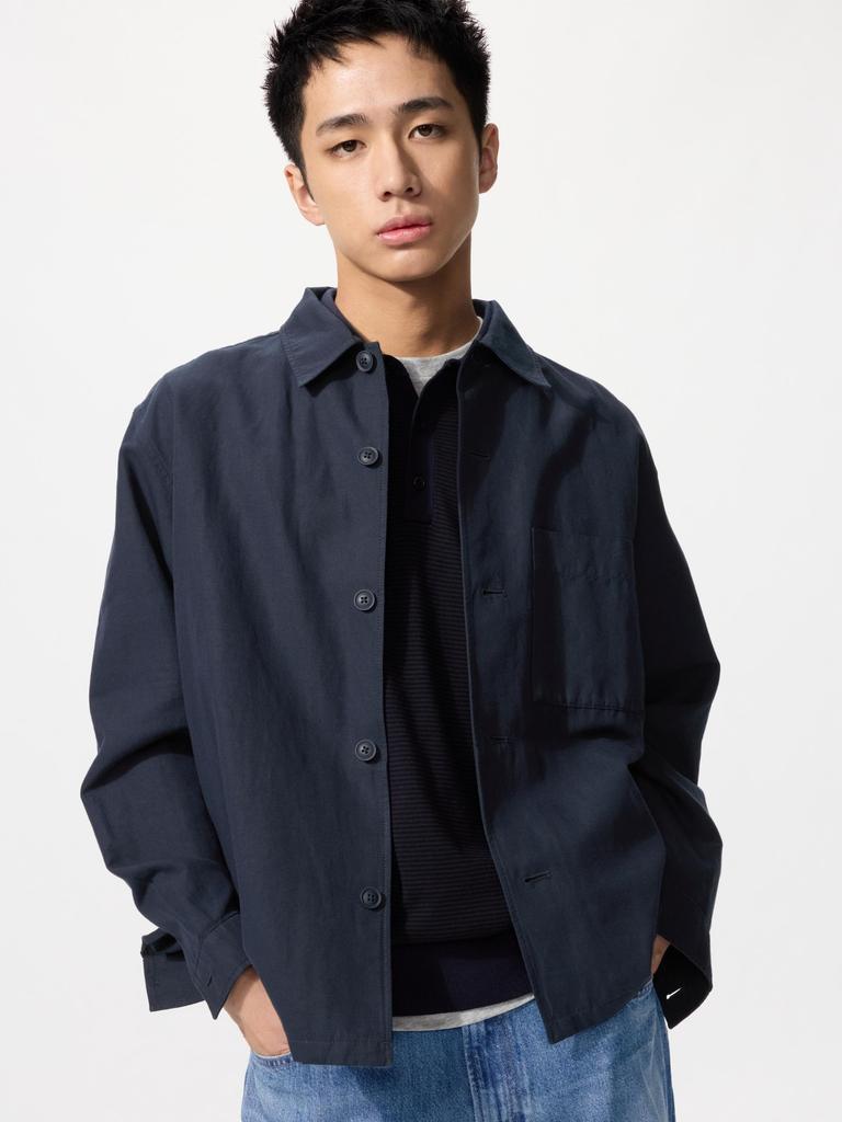 Uniqlo Japan Cotton Linen Shirt Jacket