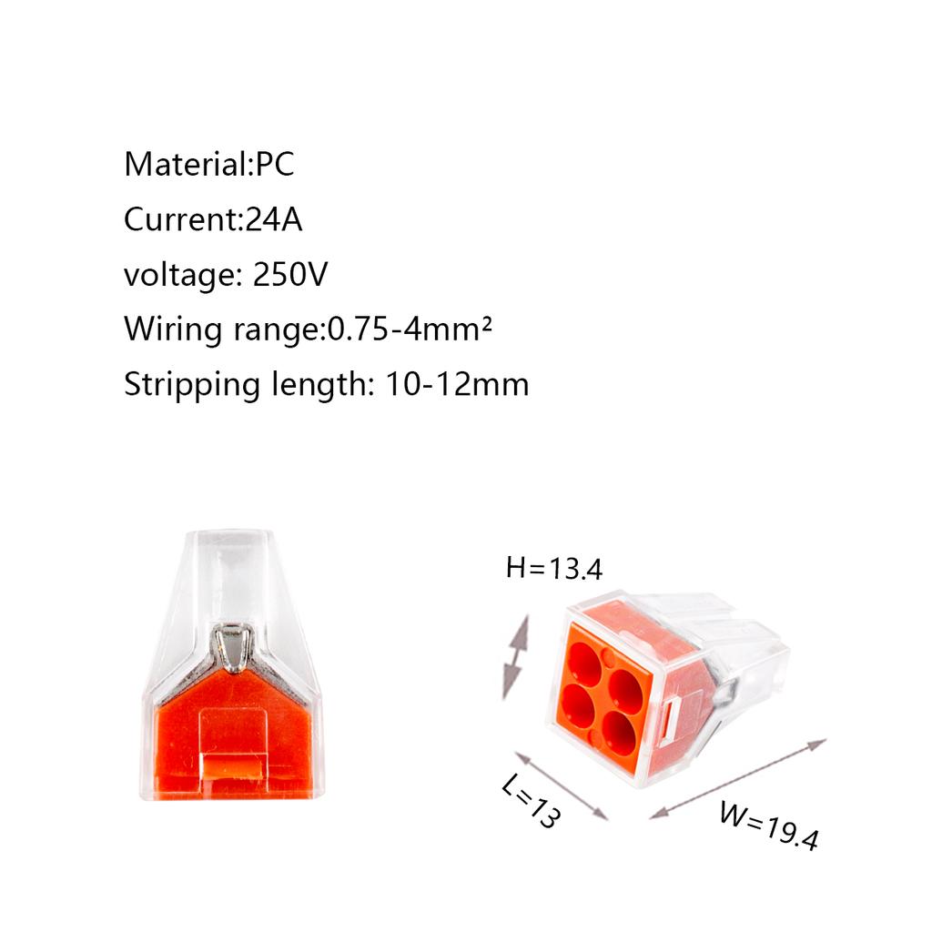 Wire Connectors PCT-102/104/108 Compact Mini Fast Wiring Cable Conector For Junction Box Conductors Push-in Terminal Block