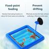 New Tank Blue Floating Station Food Tray Aquarium Fish Feeding Ring Prevent Food Dispersion Fish Pinch With Suction Cup