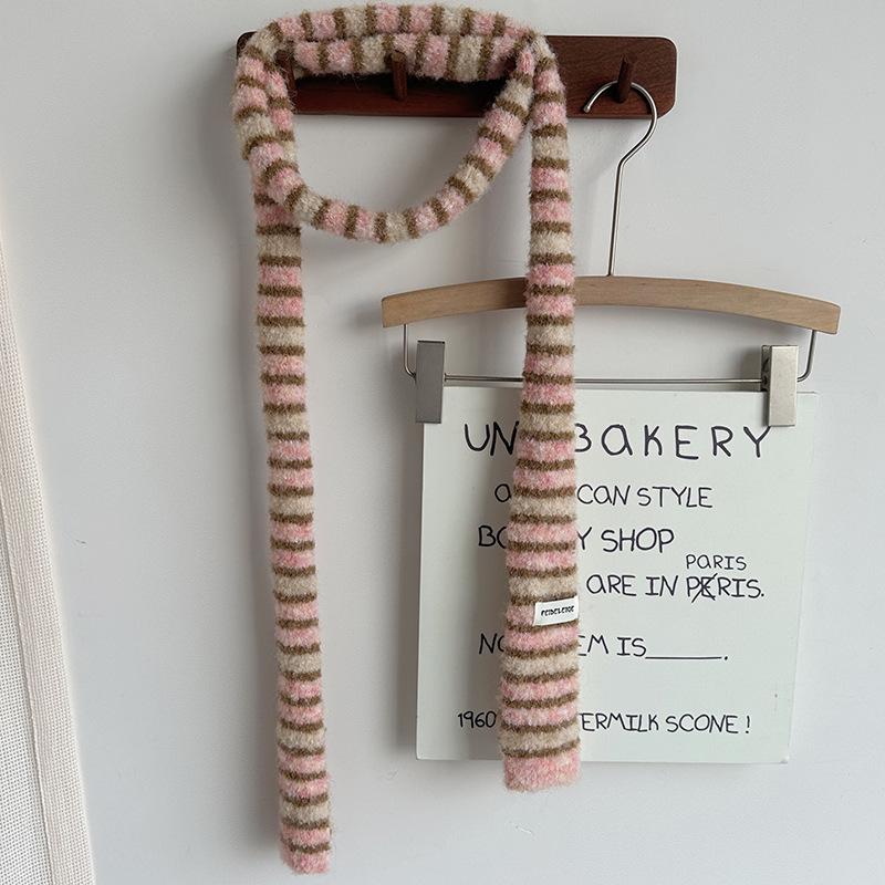 Luochi Knit Y2K Mohair Stripe Scarf - Autumn/Winter Korean Style