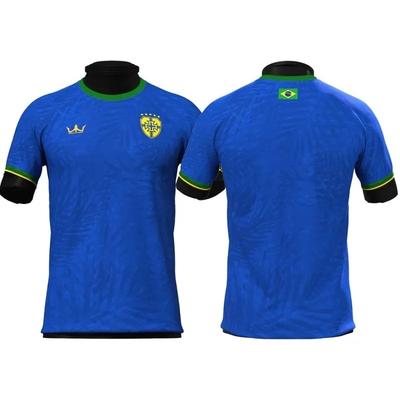 Brazil Men's Football Match Limited Edition Training Shirt, Quick-Drying and Breathable Outdoor Sports Training Top Football Shirt