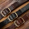Retro Genuine Leather First Layer Cowhide Men'S Belt Pure Copper Buckle Pin Buckle Handmade Old Middle-Aged And Young Versatile Belt