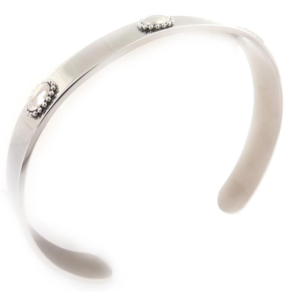 Les Trésors De Lily [J9369] - Silver 'Choreography' Steel Bracelet - 10 Mm