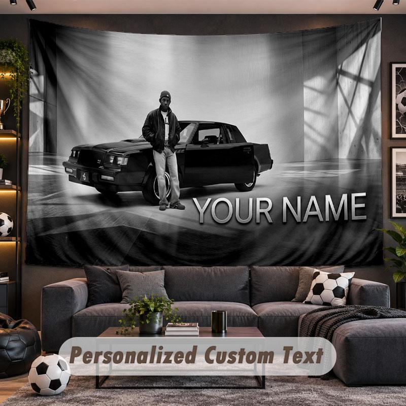Wall Hanging Tapestry Custom NameKendrick Lamar Pattern Personalized Printed Fabric Wall Decor