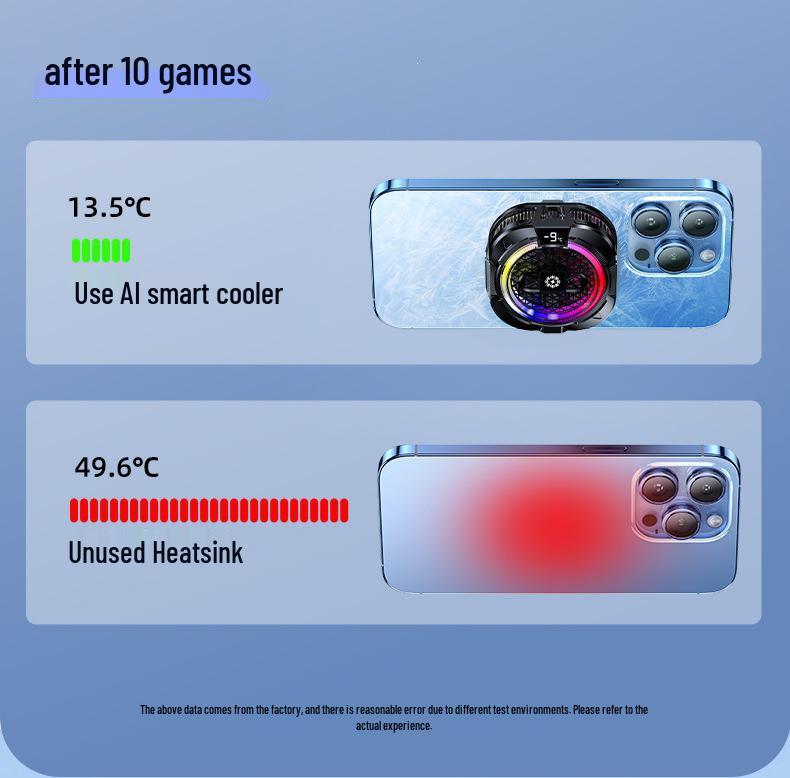 2026 Mobile Phone Cooler TH19: Digital Display & Magnetic Semiconductor Radiator