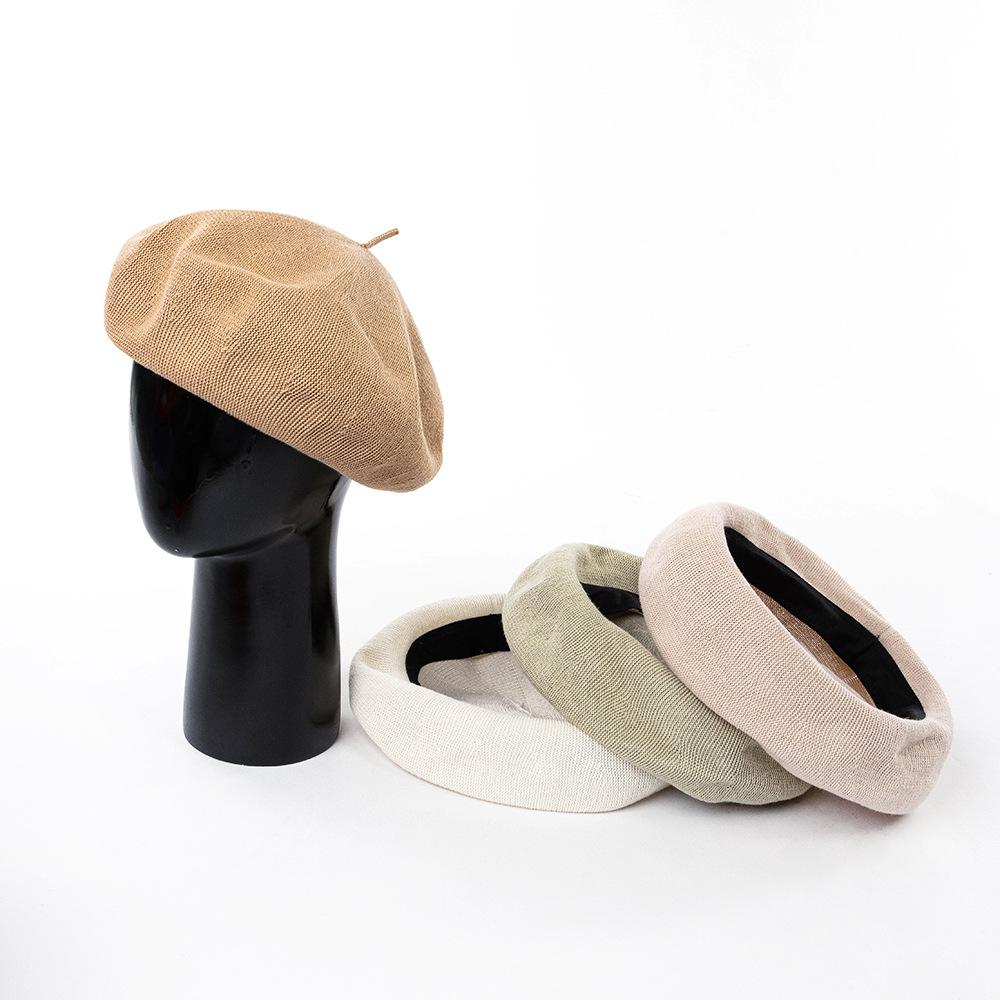 Beret Women Painters Cap Cotton Deep Brim Knitted Breathable Casual Spring Autumn Hats For Women New