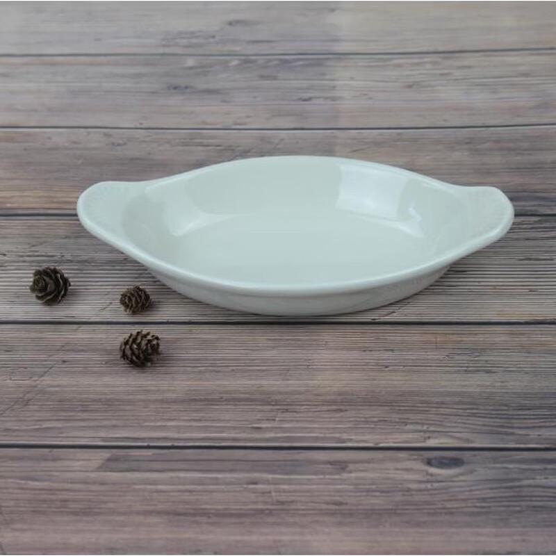 

Abay White Ceramic Double-Handle Baking Dish