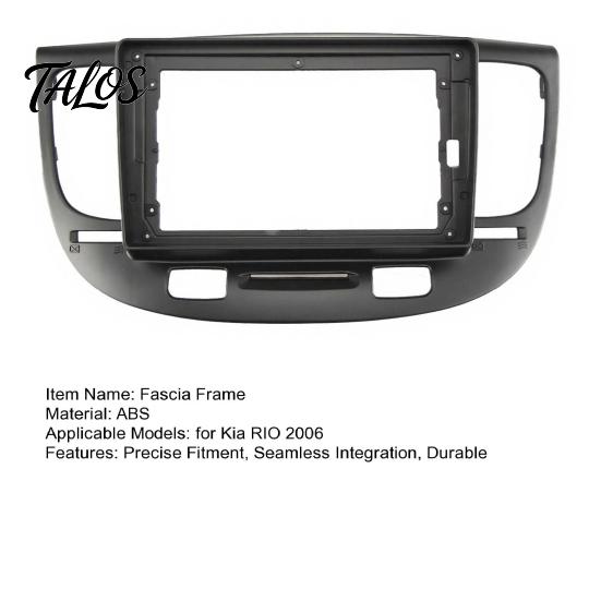 Custom Fit Stereo Panel 9-Inch Car Radio Fascia Frame for Kia Rio 2006, Dash Vehicle Audio Mounting Bezel Navigation Frame, Install Trim, Direct