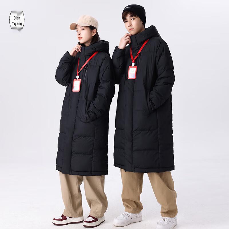Qian Yiyang Unisex Long Hooded Padded Jacket XL