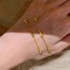 18K Edelstahl Vergoldet Wassertropfen Quaste Zirkon Ohrringe Mode Exquisit Wasserdicht Ohrringe Schmuck Geschenk für Frauen