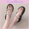 Stylish Beige And Silver Chunky Sole Women's Slides Comfortable Soft Casual Sandals