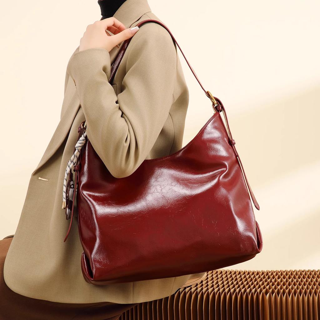 Lazy Wind Bag Women'S Large-Capacity Casual Versatile Shoulder Messenger Bag Design Sense Commuter Tote Bag